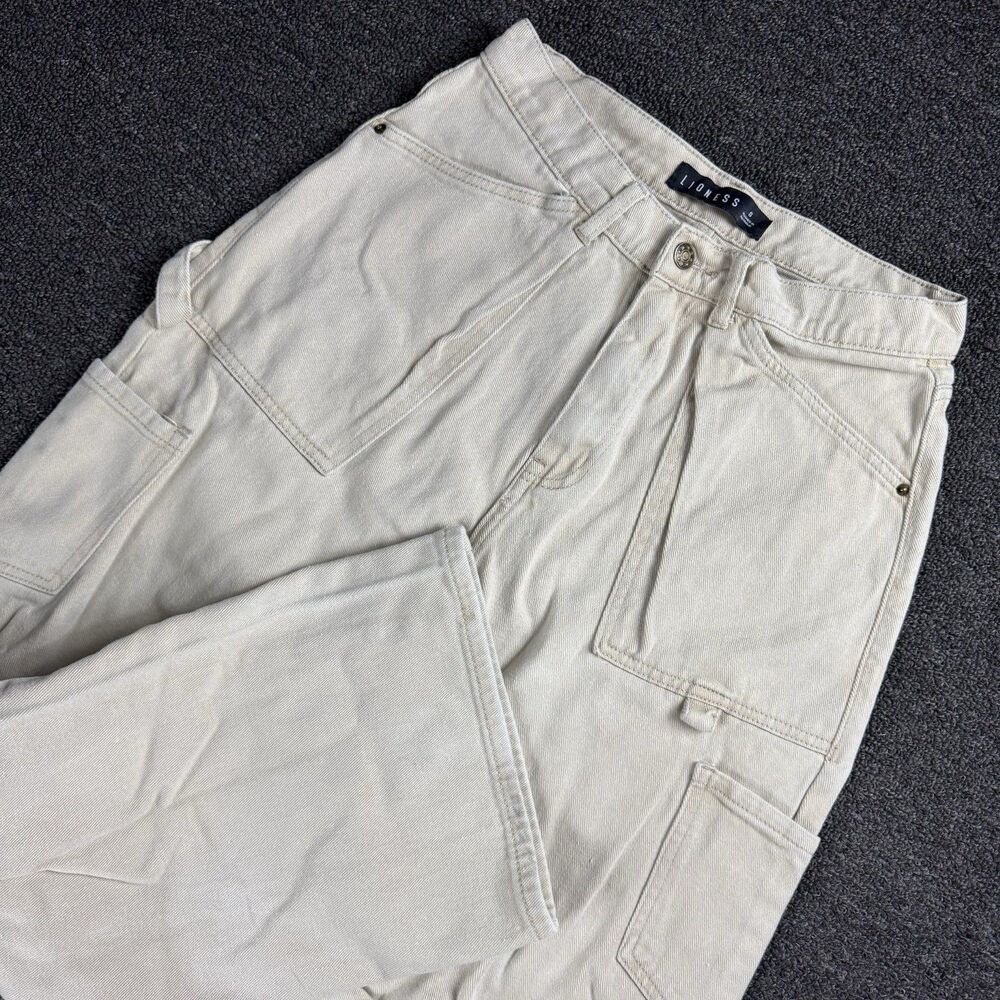 Flawed - Lioness Miami Vice Cargo Pants Womens Large Beige Baggy Utility